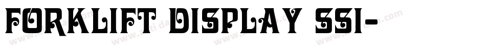 Forklift Display SSi字体转换